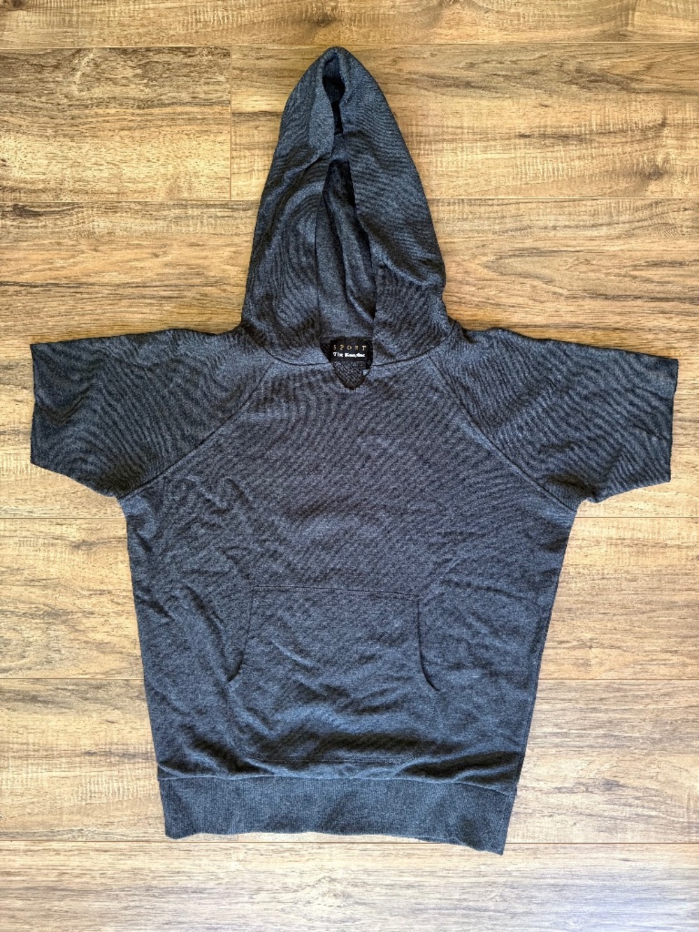 The Kooples Short Sleeve Dirty Fleece Hoodie